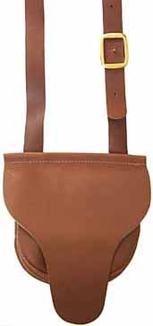 Possibles bag, fine leather, 8" by 7", double bag